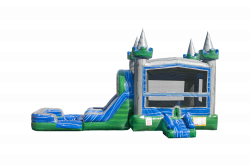 $375 Emerald Castle Combo Dual Slide W/Hoop Wet Use